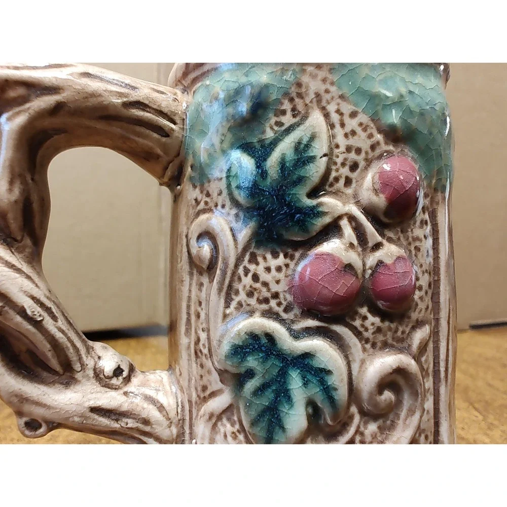 Handmade Bay Rum Scented Candle 6 oz Vintage Ceramic Mini Beer Stein Mug D27